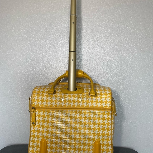 Samantha Browns Yellow Houndstooth Travel Bag - Picture 4 of 16